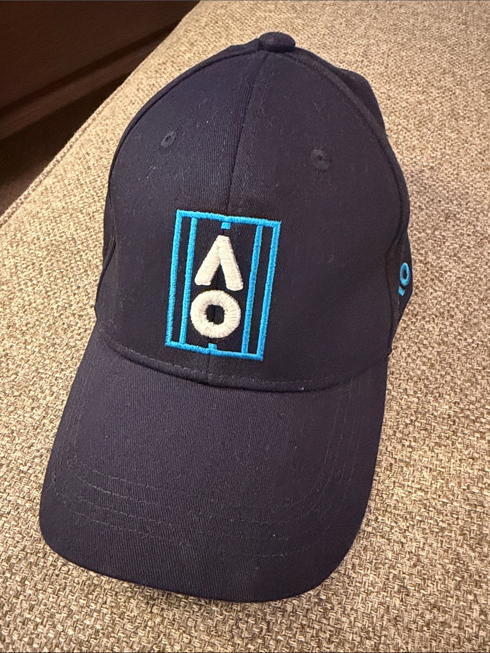 AO Australian Open Tennis Cap Hat Blue/Black Adults Size Officially Licensed